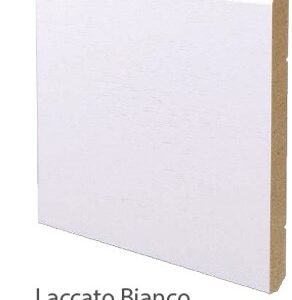 Battiscopa in legno Col. Laccato bianco h. 12 cm.